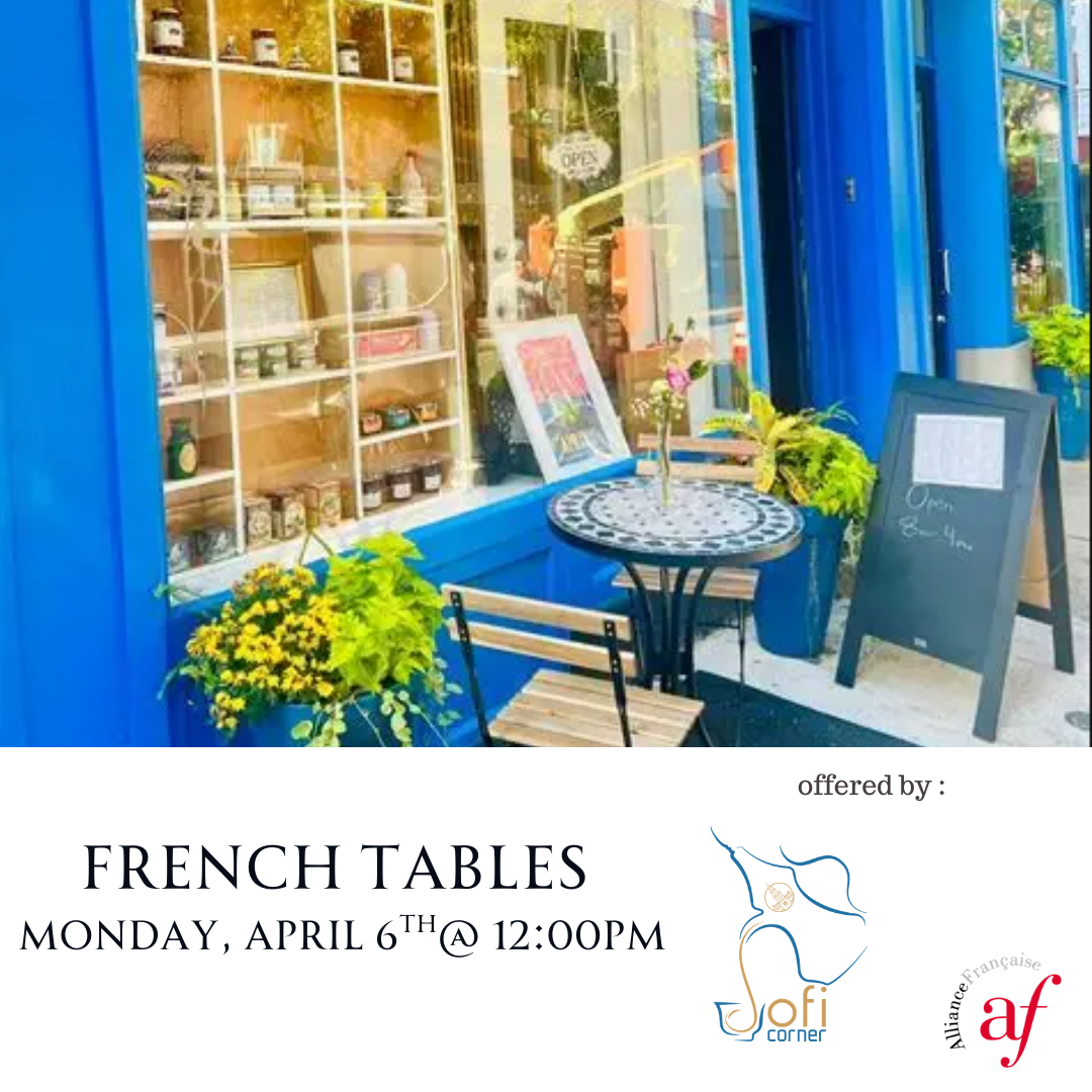 French Table at SofiCorner café Avril 2026