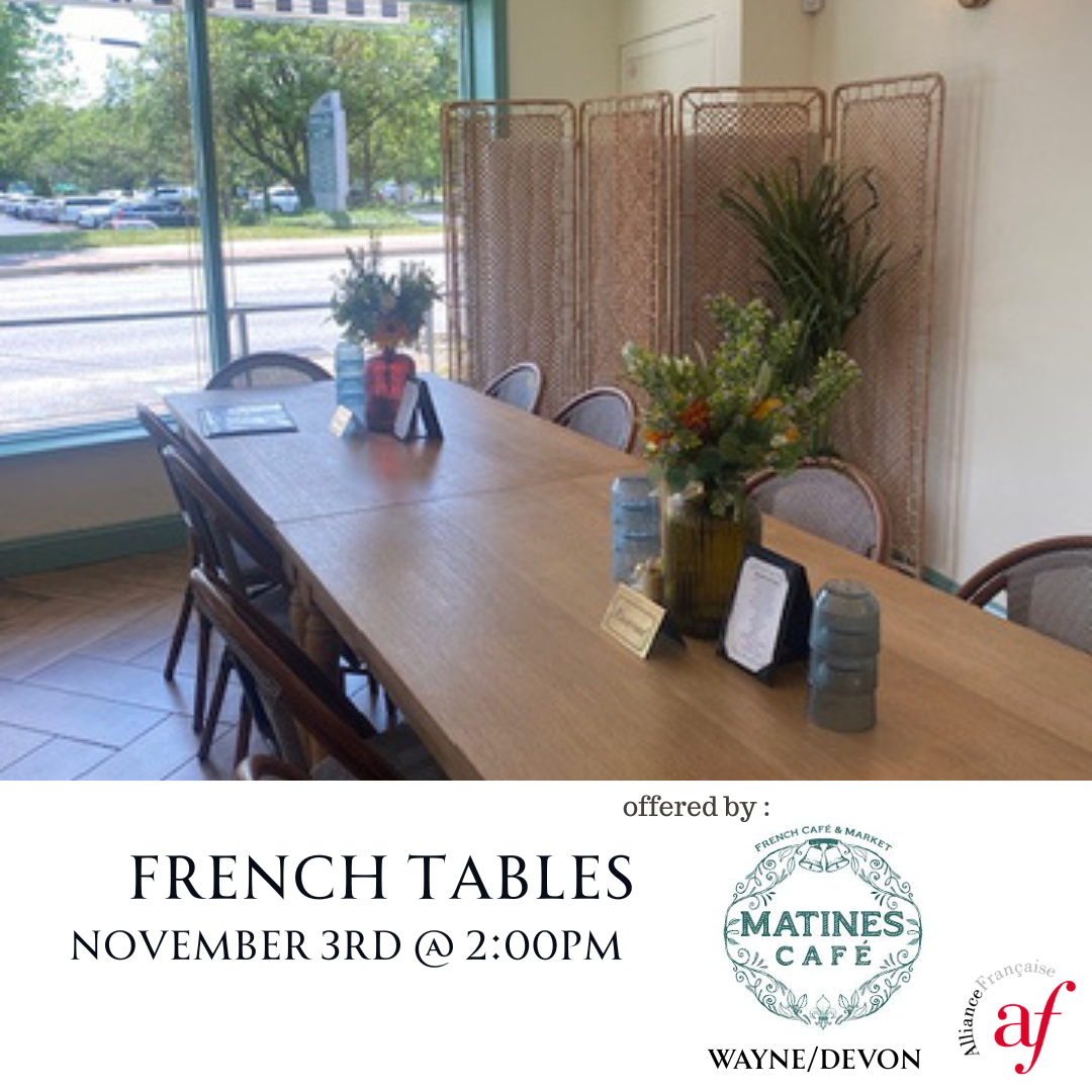 French Table at MATINES Wayne Novembre 2026