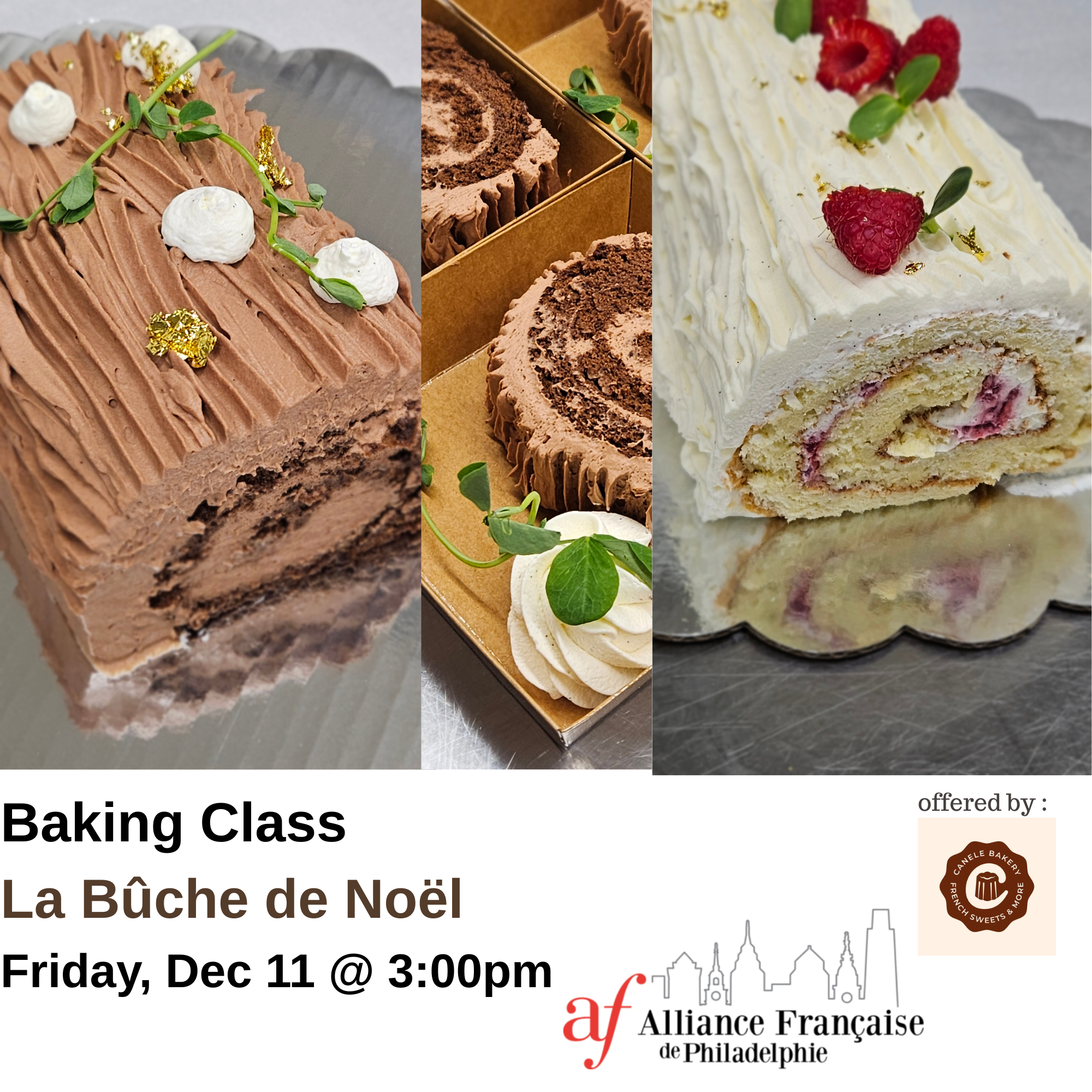 French Immersion Baking Class : La bûche de Noël