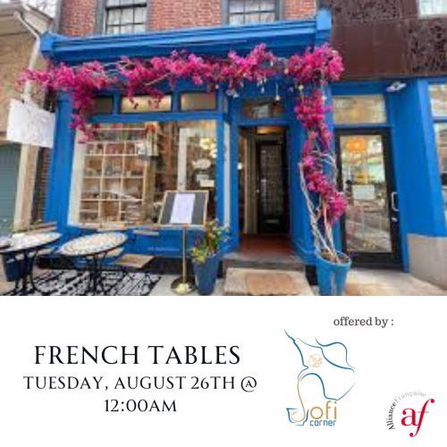 French Tables at Sofi Corner Café 08/26/2025